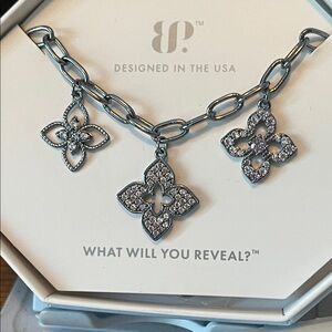 Bomb party Rare Unicorn always triple booked lavender on hematite triple clover